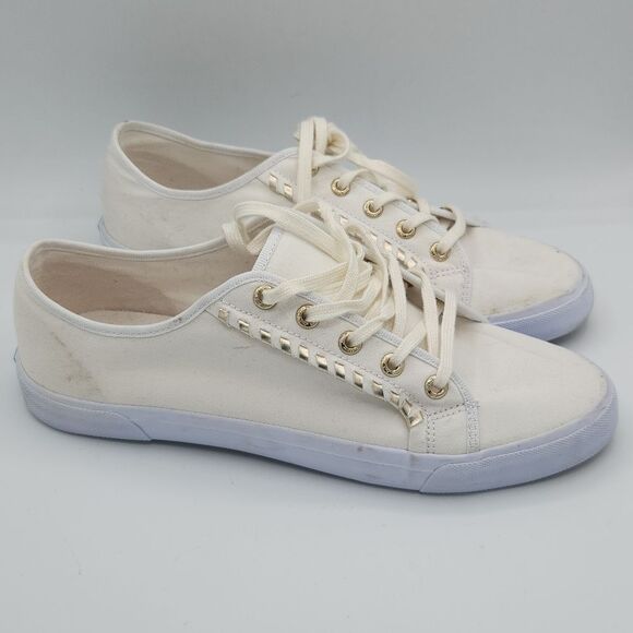 Jack Rogers Off White Laces up a low-top Sneakers - Picture 1 of 9